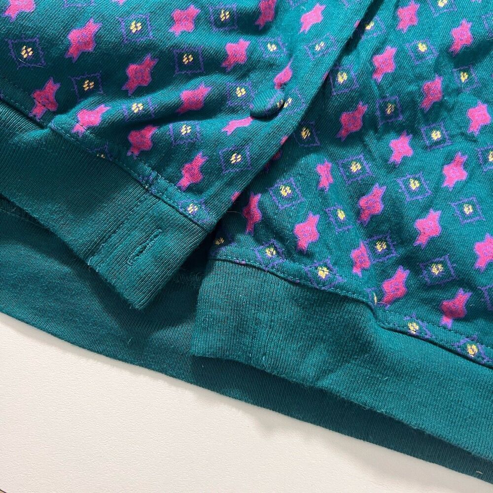 Vintage Izod Cardigan Midi Skirt 2 Piece Set Size S micro floral Cottagecore Pra - Picture 7 of 12